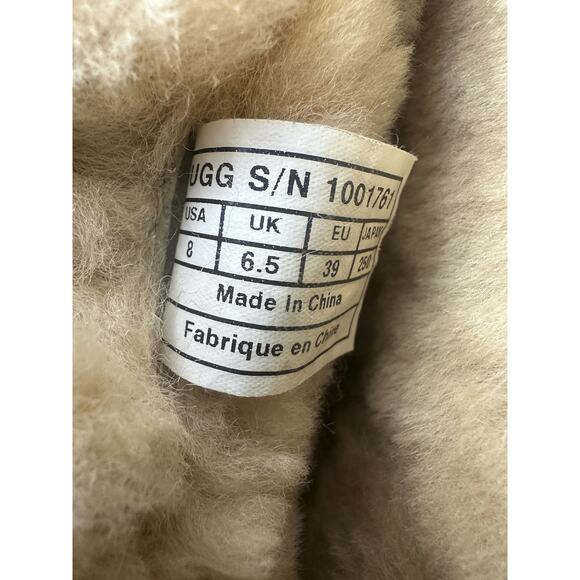 UGG Australia Maylin Women's Leather Shearling Boots Chestnut Brown Size 8 - Picture 16 of 16